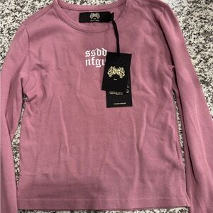 Darc Sport cropped Mauve Long Sleeve Tee